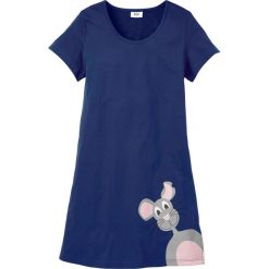 Koszula nocna bonprix kobaltowy. Niebieskie koszule nocne damskie bonprix, bez wzorów, bez kołnierzyka, bez rękawów. Za 34,99 zł.