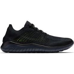 Buty Nike Free RN Flyknit 2018 M Jednolicie Czarne. Czarne buty sportowe męskie marki Nike, na sznurówki, do biegania. Za 449,99 zł.
