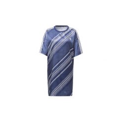 Sukienki krótkie adidas Sukienka Trefoil. Niebieskie sukienki damskie Adidas, bez wzorów, bez kołnierzyka, z krótkim rękawem, krótkie, mini. Za 118,30 zł.