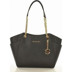 Markowa torebka MICHAEL KORS - BLACK. Czarne kuferki damskie Michael Kors, bez wzorów, ze skóry, eleganckie, na ramię, bez dodatków. Za 1199,00 zł.