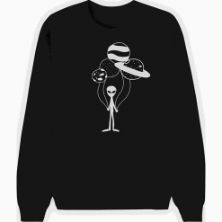 Bluza "Ballon Constellation" w kolorze czarnym. Czarne bluzy męskie Wooop, xl, z nadrukiem, z okrągłym kołnierzem. W wyprzedaży za 89,95 zł.
