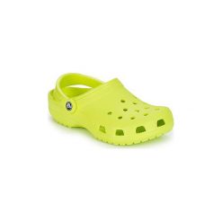 Chodaki Crocs CLASSIC. Zielone klapki damskie Crocs, bez wzorów, bez obcasa. Za 149,00 zł.