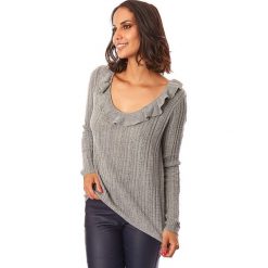 Sweter w kolorze szarym. Szare swetry damskie L'étoile du cachemire, s, bez wzorów, z kaszmiru, klasyczne, bez rękawów, bez kaptura. W wyprzedaży za 109,95 zł.
