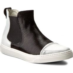 Buty zimowe damskie: Sztyblety DOLCE PIETRO – 0850-083-01-1 Czarno/Srebrny