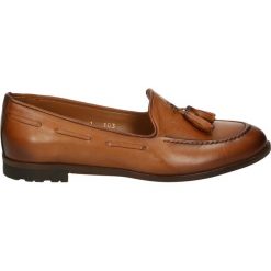 Mokasyny - 72171103 BRON. Brązowe mokasyny damskie Venezia, ze skóry. Za 219,00 zł.