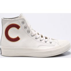 Converse - Trampki. Białe trampki męskie marki Converse, ze skóry, na sznurówki. W wyprzedaży za 379,90 zł.