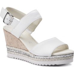 Espadryle GABOR - 25.790.50 Weiss. Białe espadryle damskie Gabor, bez wzorów, ze skóry, bez obcasa, na obcasie. W wyprzedaży za 299,00 zł.