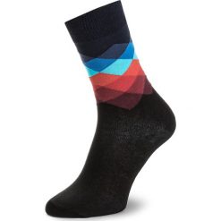 Skarpety Wysokie Unisex HAPPY SOCKS - FD01-069 Czarny Kolorowy. Czarne skarpetki męskie Happy Socks, bez wzorów, z elastanu. Za 39,90 zł.