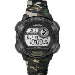 Zegarek Timex T49976 Expedition Military Shock Resistant męski czarno-zielony. Czarne zegarki męskie marki Timex. Za 246,20 zł.