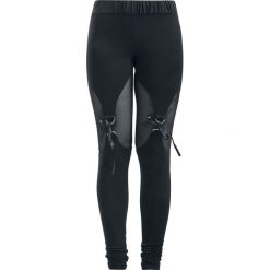 Gothicana by EMP Built For Comfort Legginsy czarny. Czarne legginsy marki Gothicana by EMP, s, w ażurowe wzory, z materiału. Za 79,90 zł.