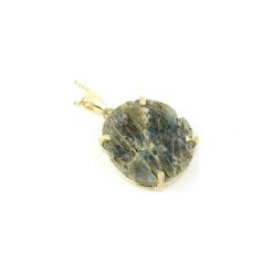 Colare Labradoryt Okrągły złoto. Żółte naszyjniki damskie Brazi druse jewelry, na co dzień, z labradorytem, srebrne. Za 170,00 zł.