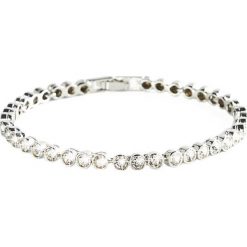 Bransoletki damskie: Posrebrzana bransoletka z kryształkami Swarovski