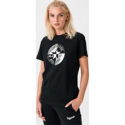 Converse Rivarly Koszulka Czarny. Czarne koszulki damskie Converse, m, z nadrukiem, z bawełny, bez kołnierzyka, z krótkim rękawem. Za 119,95 zł.