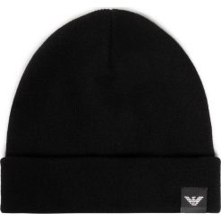 Czapka EMPORIO ARMANI - 627043 0A543 00020 Black. Czarne czapki męskie Emporio Armani, na zimę, bez wzorów, z wiskozy. Za 389,00 zł.