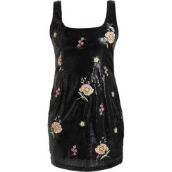 Sukienki: Missguided SEQUIN FLORAL SCOOP NECK Sukienka koktajlowa black