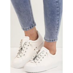 Buty sportowe męskie: Białe Buty Sportowe Zip-On