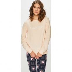 Calvin Klein Jeans - Bluza. Szare bluzy z nadrukiem damskie marki Calvin Klein Jeans, m, z bawełny, bez kaptura. Za 179,90 zł.