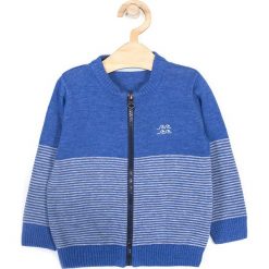 Coccodrillo - Sweter dziecięcy 68 - 86 cm. Niebieskie swetry chłopięce COCCODRILLO, bez wzorów, z dzianiny, z okrągłym kołnierzem. W wyprzedaży za 29,90 zł.