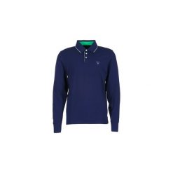 Koszulki polo z długim rękawem Gant 3-COL CONTAST RUGGER. Niebieskie koszulki męskie GANT, s, bez wzorów, z długim rękawem. Za 356,30 zł.