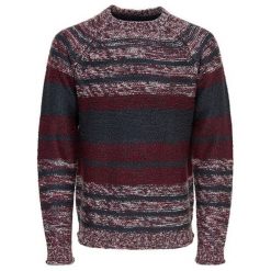 Only&Sons Męska Sweter Callen 3 Mel Striped Knit Reg Blue Noce (Rozmiar L). Niebieskie swetry męskie marki Only&Sons, m, bez wzorów, bez kołnierzyka, bez kaptura. W wyprzedaży za 124,00 zł.