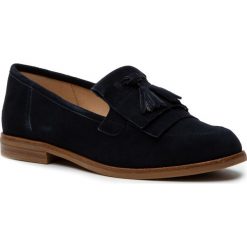 Lordsy CAPRICE - 9-24204-22 Ocean Suede 857. Niebieskie półbuty damskie Caprice, ze skóry, bez obcasa, na płaskiej podeszwie. W wyprzedaży za 209,00 zł.