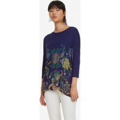Desigual Cassidy Koszulka Niebieski. Niebieskie koszulki damskie Desigual, m, bez wzorów, z wiskozy, bez kołnierzyka. Za 326,95 zł.