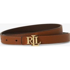 Lauren Ralph Lauren - Damski dwustronny pasek skórzany, beżowy. Brązowe paski damskie Lauren Ralph Lauren, w paski. Za 229,95 zł.