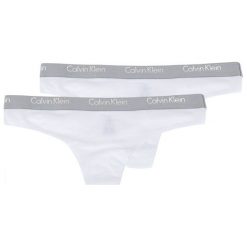 Calvin Klein Dwupak Stringi Damskie L Biały. Białe stringi damskie marki Calvin Klein, l, z gumy. Za 119,00 zł.
