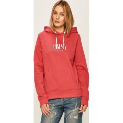 Tommy Jeans - Bluza. Różowe bluzy damskie Tommy Jeans, s, z aplikacjami, z elastanu, bez rękawów, z kapturem. W wyprzedaży za 319,90 zł.