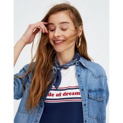 T-shirty damskie: Koszulka z panelem z napisem