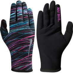 Rękawiczki damskie: Nike Rękawiczki damskie Printed Lightweight Rival Run Gloves 2.0 Black/silver r. XS