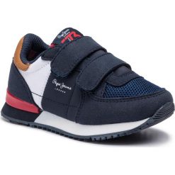 Sneakersy PEPE JEANS - Sydney Basic Aw 19 PBS30421 Navy 595. Niebieskie trampki chłopięce Pepe Jeans, bez wzorów, z jeansu, na rzepy. W wyprzedaży za 149,00 zł.