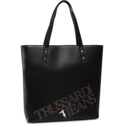 Torebka TRUSSARDI JEANS - Shopper N/S Lg 75B00893 K299. Czarne torby damskie na zakupy Trussardi Jeans, bez wzorów, z jeansu, klasyczne, na ramię, bez dodatków. Za 649,00 zł.