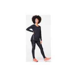 Legginsy do biegania RUN DRY damskie. Czarne legginsy sportowe damskie KALENJI, xl, bez wzorów, z elastanu, do biegania. Za 39,99 zł.