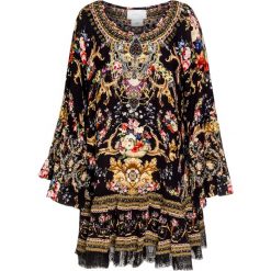 Sukienka CAMILLA. Czarne sukienki damskie Camilla, w koronkowe wzory, z koronki, bez kołnierzyka, bez rękawów, długie. Za 3460,00 zł.