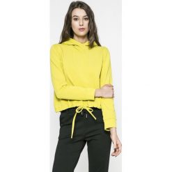 Answear - Bluza Sporty Fusion. Żółte bluzy sportowe damskie marki ANSWEAR, s, z elastanu, z kapturem. W wyprzedaży za 59,90 zł.