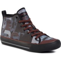 Sneakersy DESIGUAL - 19WSKP12 2000. Czarne półbuty damskie Desigual, na co dzień, bez wzorów, ze skóry ekologicznej, bez obcasa, na płaskiej podeszwie, bez zapięcia. W wyprzedaży za 219,00 zł.