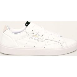 Adidas Originals - Buty skórzane Sleek. Białe buty sportowe damskie adidas Originals, bez wzorów, ze skóry, sportowe. Za 379,90 zł.