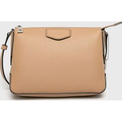 Dkny - Torebka skórzana. Listonoszki damskie DKNY, w paski, ze skóry, na ramię, małe, bez dodatków. W wyprzedaży za 399,90 zł.
