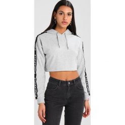 Bluzy damskie: Miss Selfridge PINEAPPLE MONO CROP HOODIE Bluza z kapturem grey marl