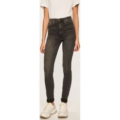 Answear - Jeansy. Szare jeansy damskie ANSWEAR, s, bez wzorów, z elastanu, z podwyższonym stanem. W wyprzedaży za 69,90 zł.