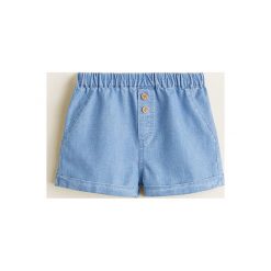 Mango Kids - Szorty dziecięce 62-80 cm. Spodenki dziewczęce Mango Kids, bez wzorów, z bawełny, casualowe. W wyprzedaży za 49,90 zł.