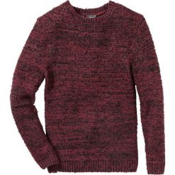 Sweter melanżowy Regular Fit bonprix bordowo-ciemnoszary melanż. Czerwone swetry męskie bonprix, s, bez wzorów, bez kołnierzyka, bez kaptura. Za 74,99 zł.