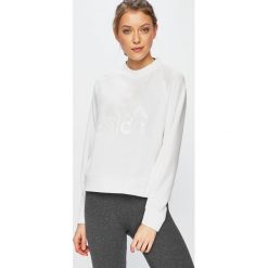 Adidas Performance - Bluza. Białe bluzy damskie adidas Performance, s, z nadrukiem, z bawełny, bez rękawów, bez kaptura. W wyprzedaży za 159,90 zł.
