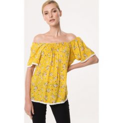 Żółta Bluzka Very Powerful. Żółte bluzki damskie Born2be, xl, bez wzorów, bez kołnierzyka, z krótkim rękawem. Za 49,99 zł.