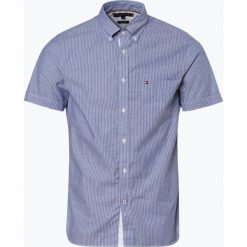 Tommy Hilfiger - Męska koszula z dodatkiem lnu, niebieski. Niebieskie koszule męskie TOMMY HILFIGER, s, bez wzorów, z bawełny, bez kołnierzyka, bez rękawów. Za 399,95 zł.
