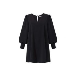 Sukienka Pola z bufiastymi rękawami. Czarne sukienki damskie marki Elevenstory, s, bez wzorów, bez kołnierzyka, z długim rękawem, długie, maxi. Za 249,00 zł.