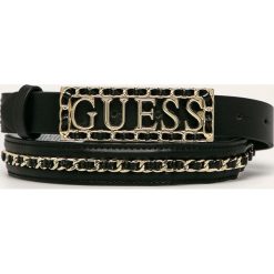 Guess Jeans - Pasek. Czarne paski damskie Guess Jeans, w paski, z jeansu. Za 259,90 zł.