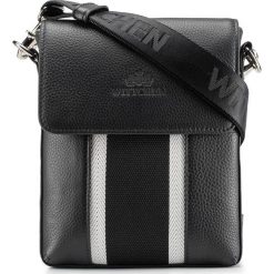 Torba 88-4U-400-1. Czarne listonoszki męskie Wittchen, w paski, eleganckie, małe. Za 339,15 zł.