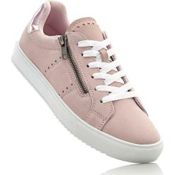 Sneakersy skórzane bonprix jasnoróżowy. Buty sportowe damskie bonprix. Za 79,99 zł.
